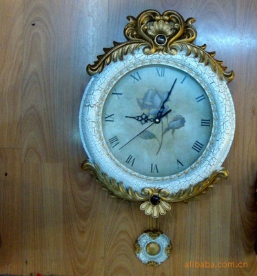 磐安瀚瀾家居飾品 優質掛鐘6064白裂紋色，小額混批供貨，打造個性家居時光